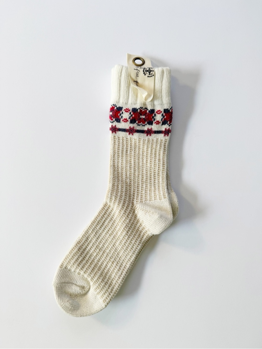 Free People Mosaic Socks in White | NWT - Picture 3 of 5